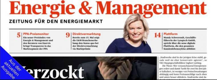Enerige & Management > Aus Der Aktuellen Zeitungsausgabe - Mit neuer Marktrolle zu mehr Effizienz